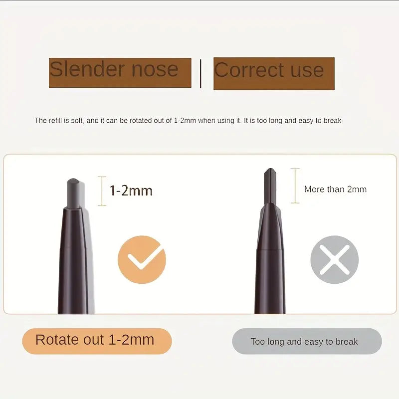 Double Ended Triangular Head Eyebrow Pencil