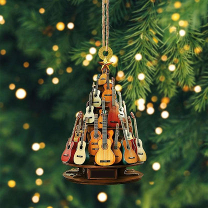 Rockin' Around The Guitar Christmas Tree Ornament